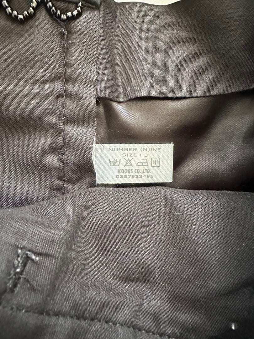 NUMBER (N)INE ブラック ハーフパンツ ナンバーナイン