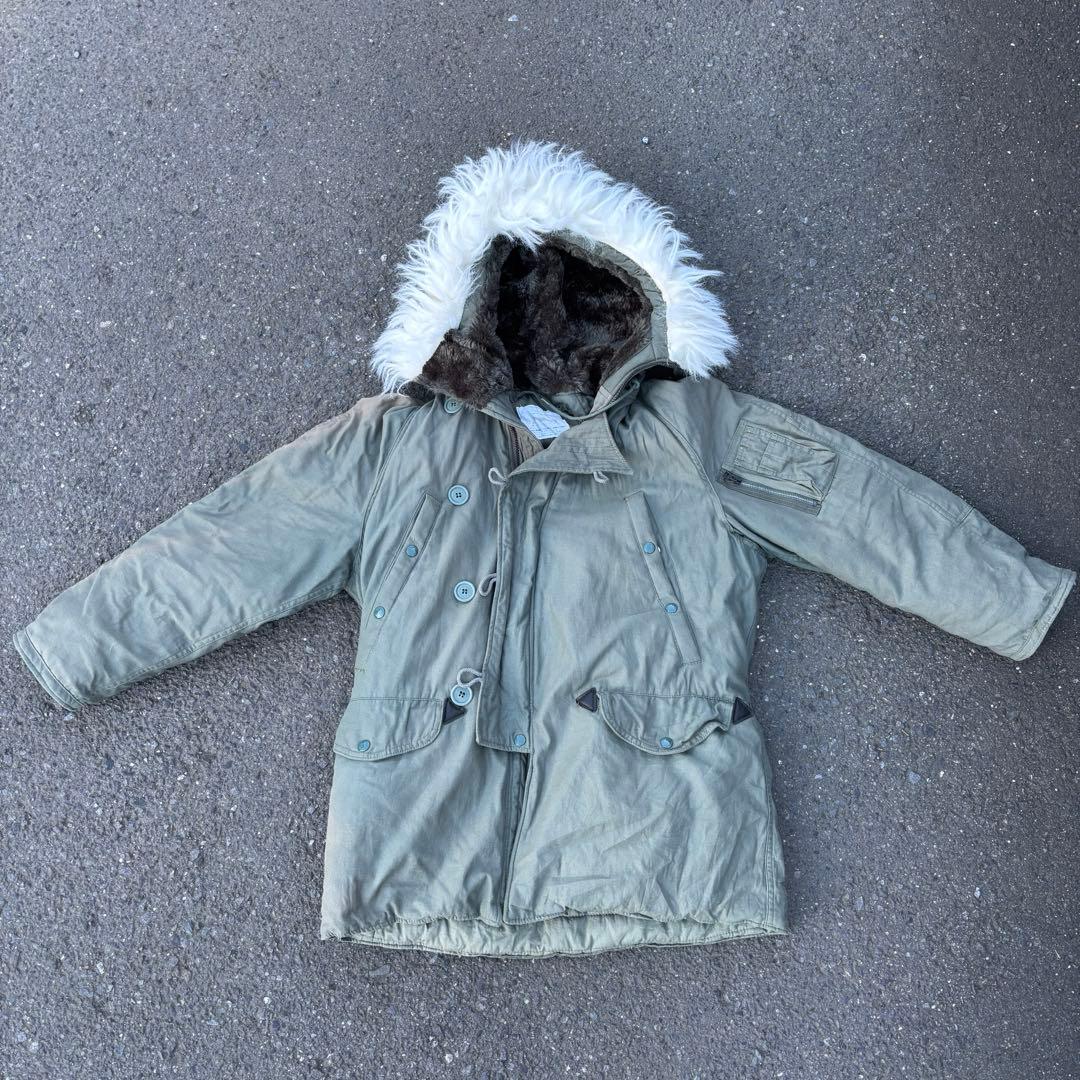 90s N3B ファージャケット 軍物 ヴィンテージ カーキ グリーン