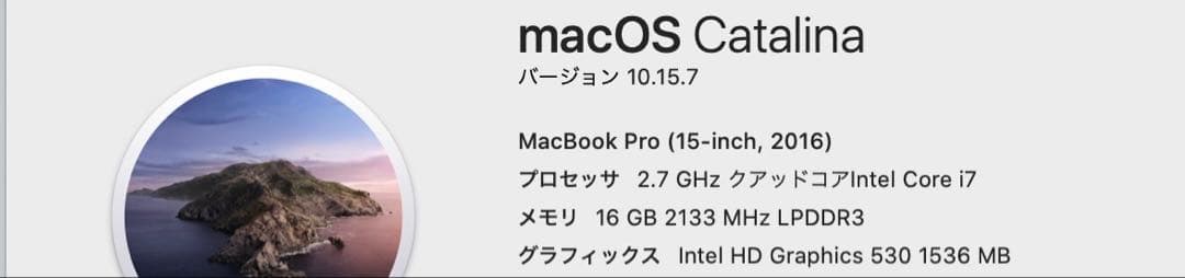 MacBook Pro (15インチ, 2016) 本体(箱無し)_美品1TB
