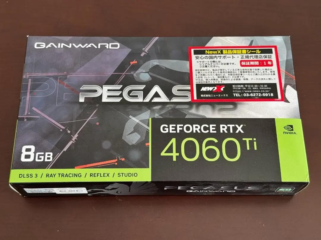 グラフィックボード・グラボ・ビデオカード GAINWARD GEFORCE RTX 4060 Ti 8GB
