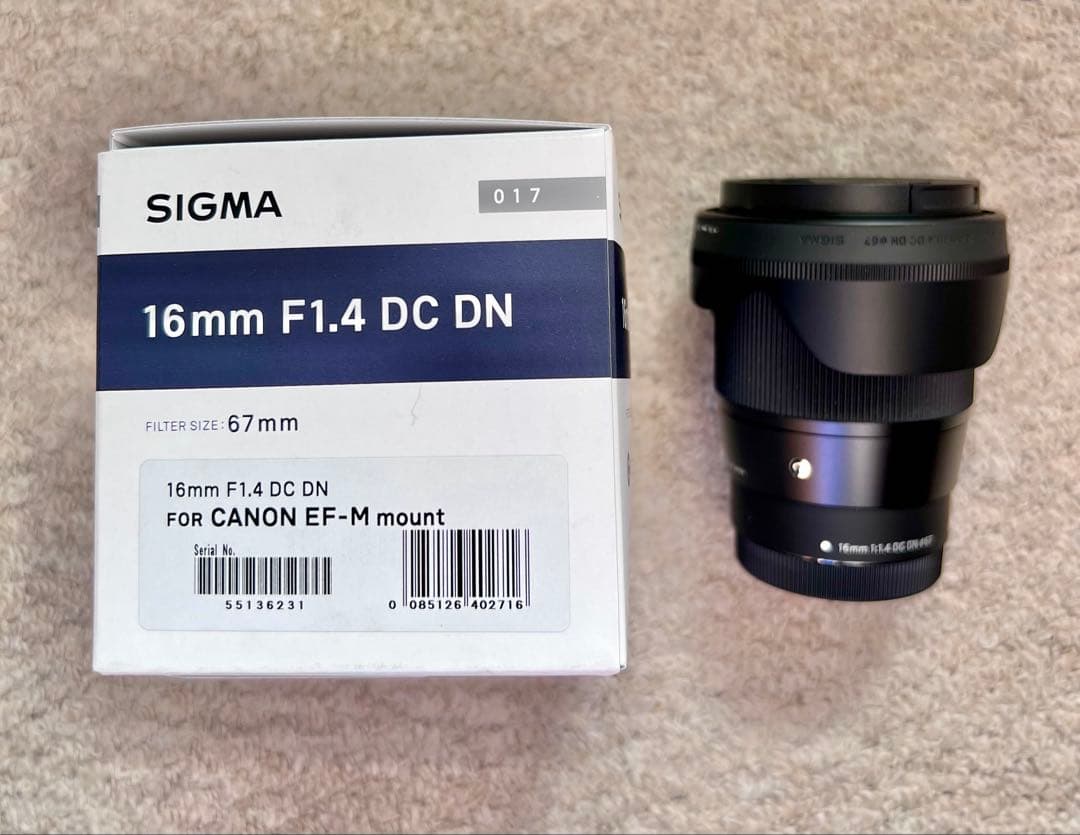 美品SIGMA 16mm f1.4 DC DN・EF-Mマウント