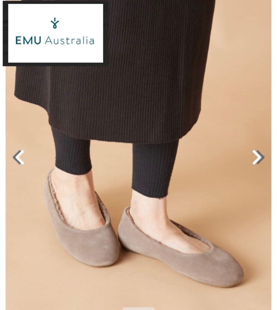 【人気】エミュ-オーストラリア　スエード　バレエシューズ　25cm
