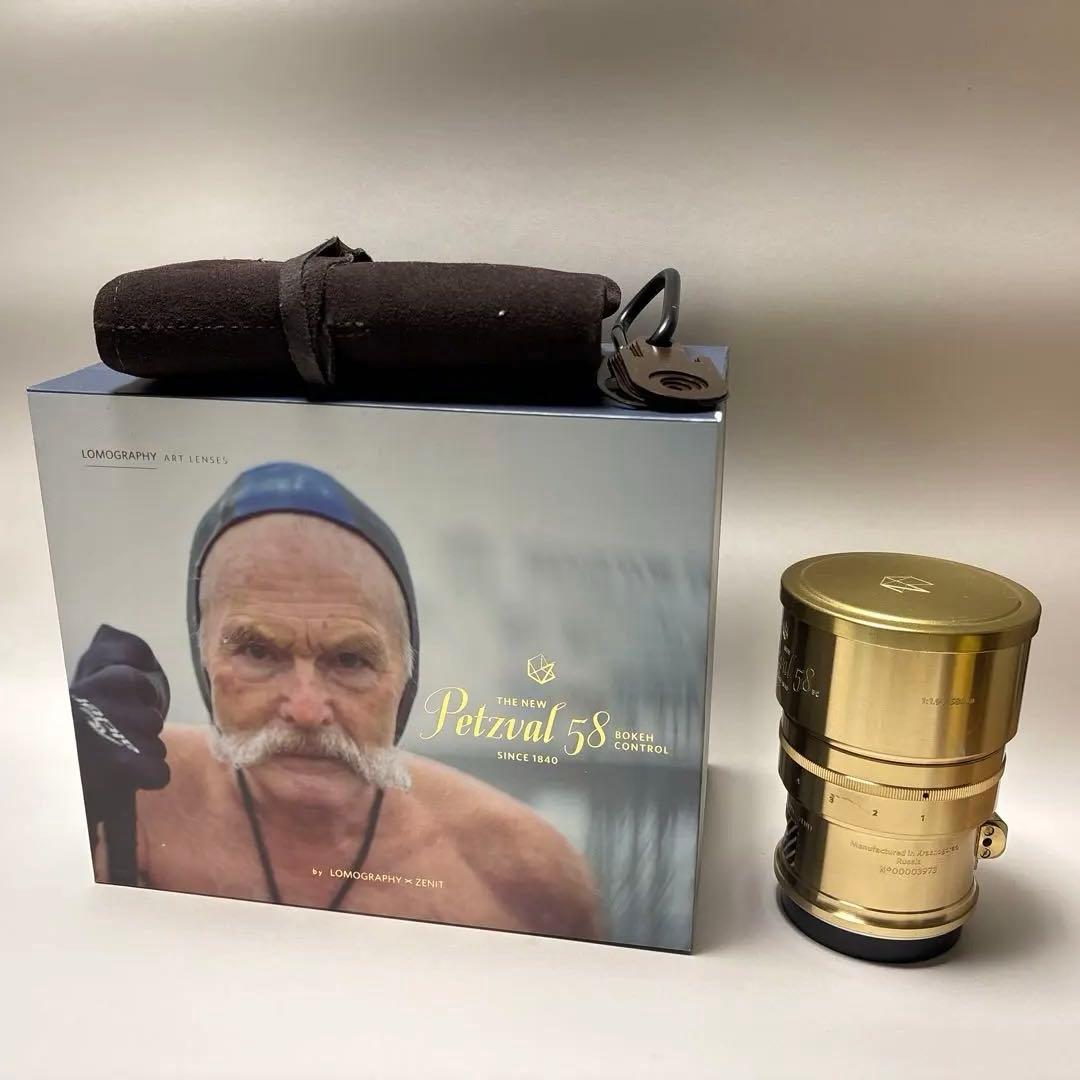 EFマウント　Petzval 58 単焦点レンズ ゴールド