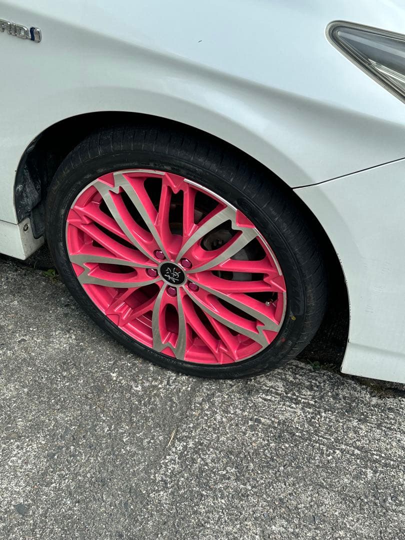 劉。他の方の購入禁止。和道桜18インチ ピンク ホイールセット