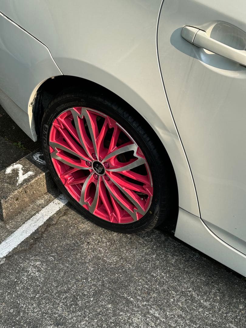劉。他の方の購入禁止。和道桜18インチ ピンク ホイールセット