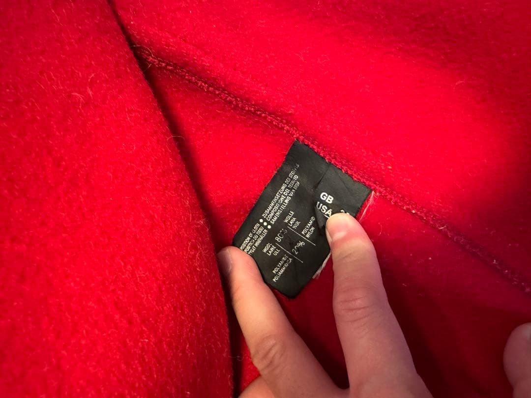 GLOVERALL ダッフルコート 赤 ショート丈 グローバーオール サイズ38