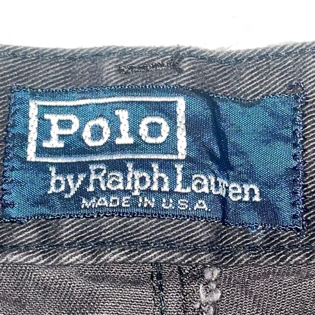 希少90s’USA製ポロチノ Polo by Ralph Lauren黒 W32