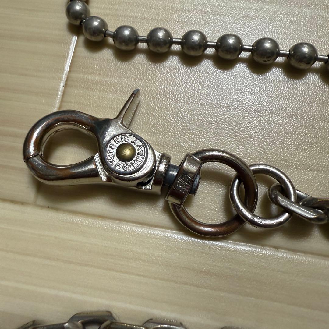 ヒステリックグラマー ウォレットチェーン2本 ジャンク品 希少60cm級