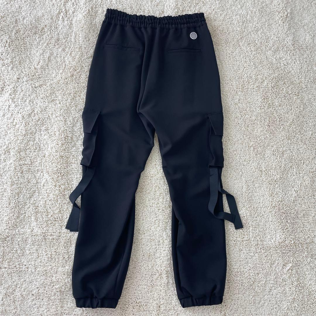 タグ付き美品♡ ボーダーズアットバルコニー カーゴパンツ ブラック ゴム 38