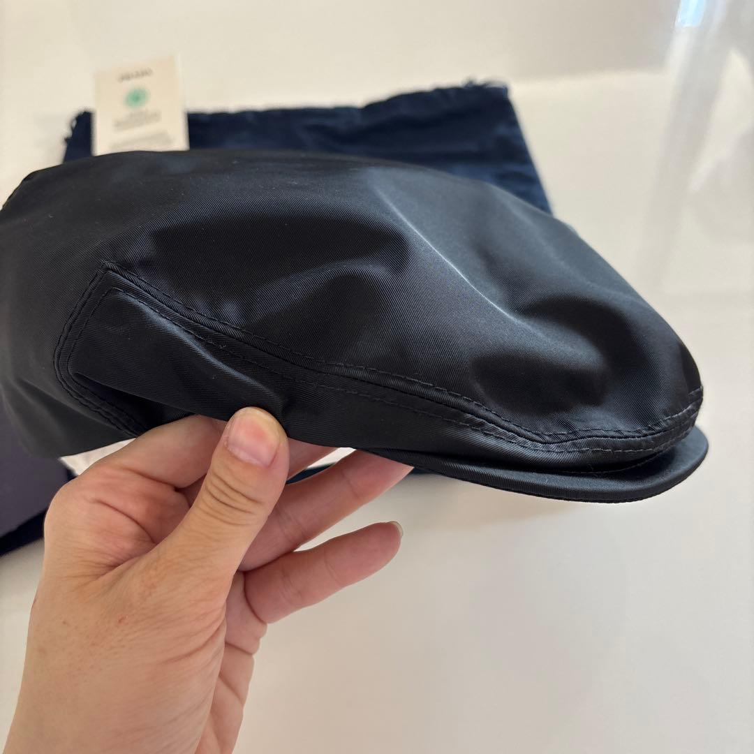 PRADA ブラック ナイロンキャスケット　M