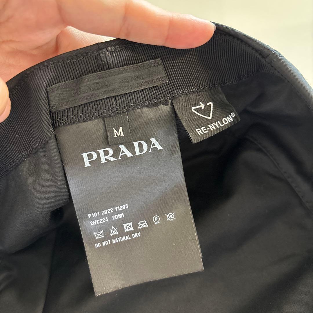 PRADA ブラック ナイロンキャスケット　M