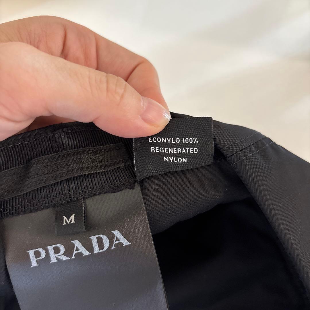 PRADA ブラック ナイロンキャスケット　M