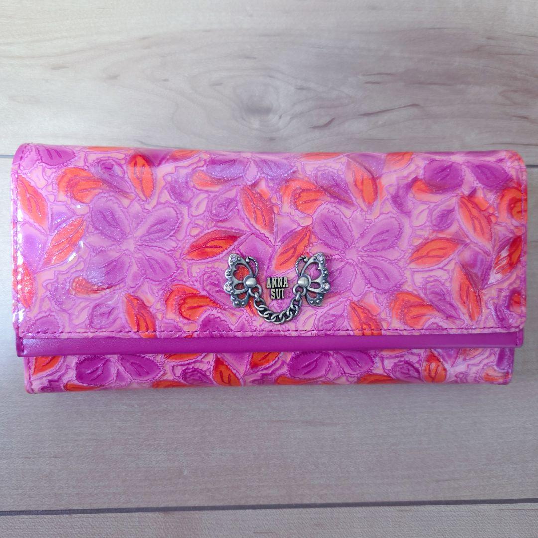 ANNA SUI 花柄 長財布 がま口