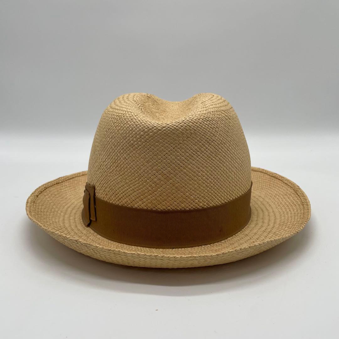 Borsalino ストロー パナマハット 天然草 ベージュ 59