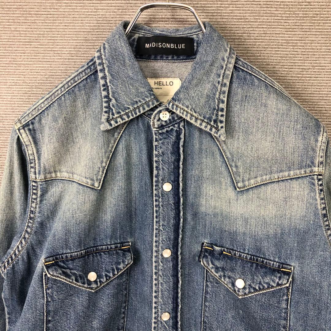 MADISON BLUE ウェスタンデニムシャツ 0 ブルー