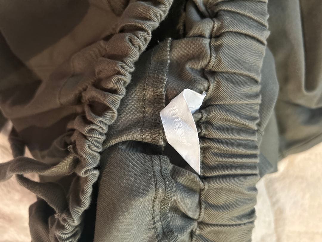 homspun 高密度ウエポンギャザーパンツ color グリーン