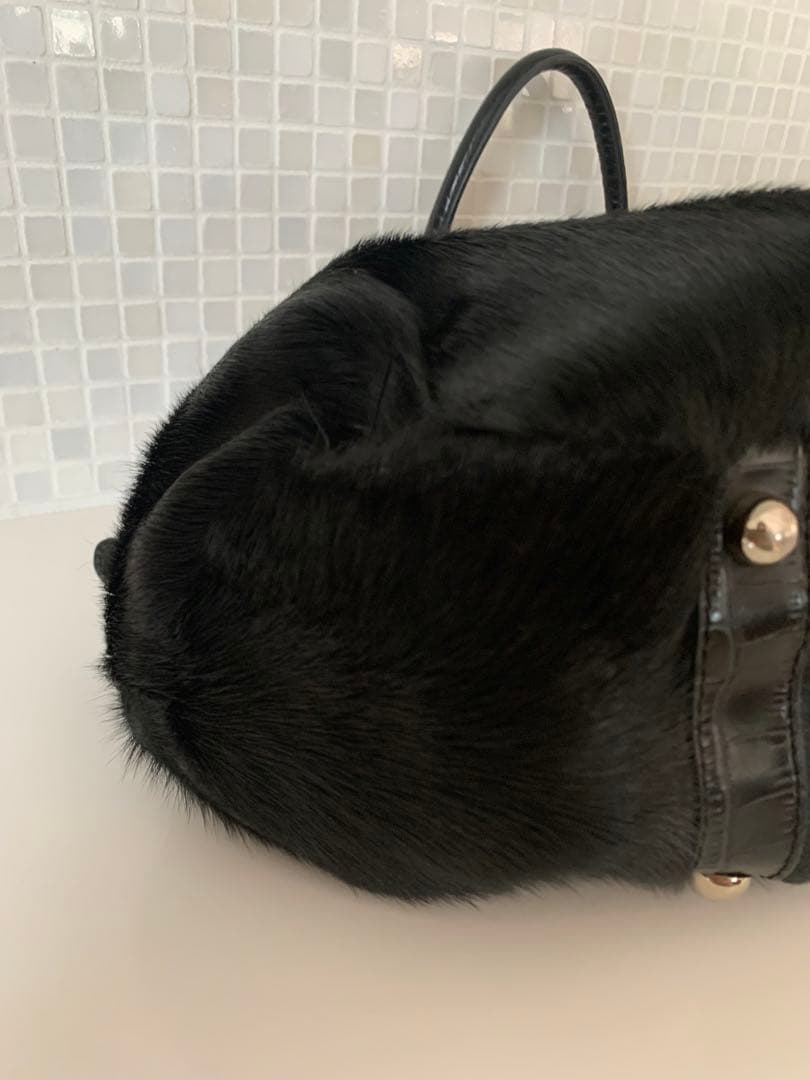 とっても可愛いmuta 8バック　ハラコ　本革　クロコ型押し