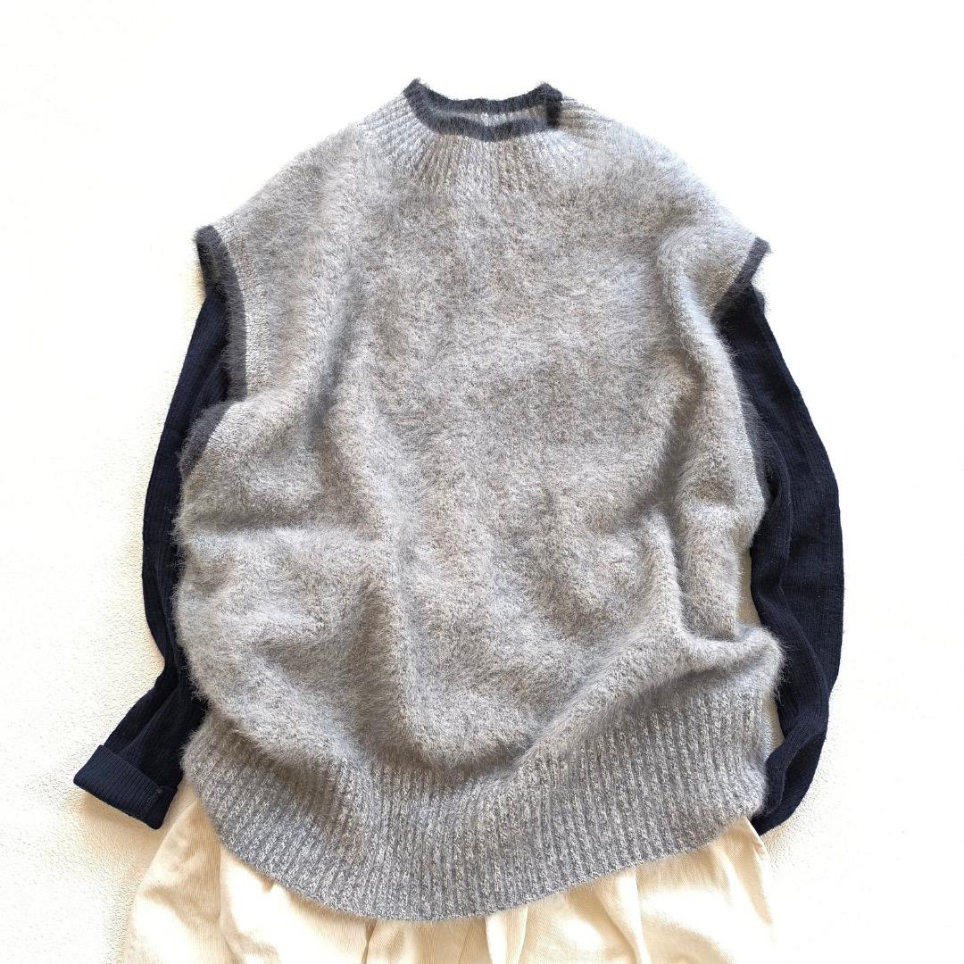 美品 ユナイテッドアローズ フォックス カシミヤ ニット ベスト セーター