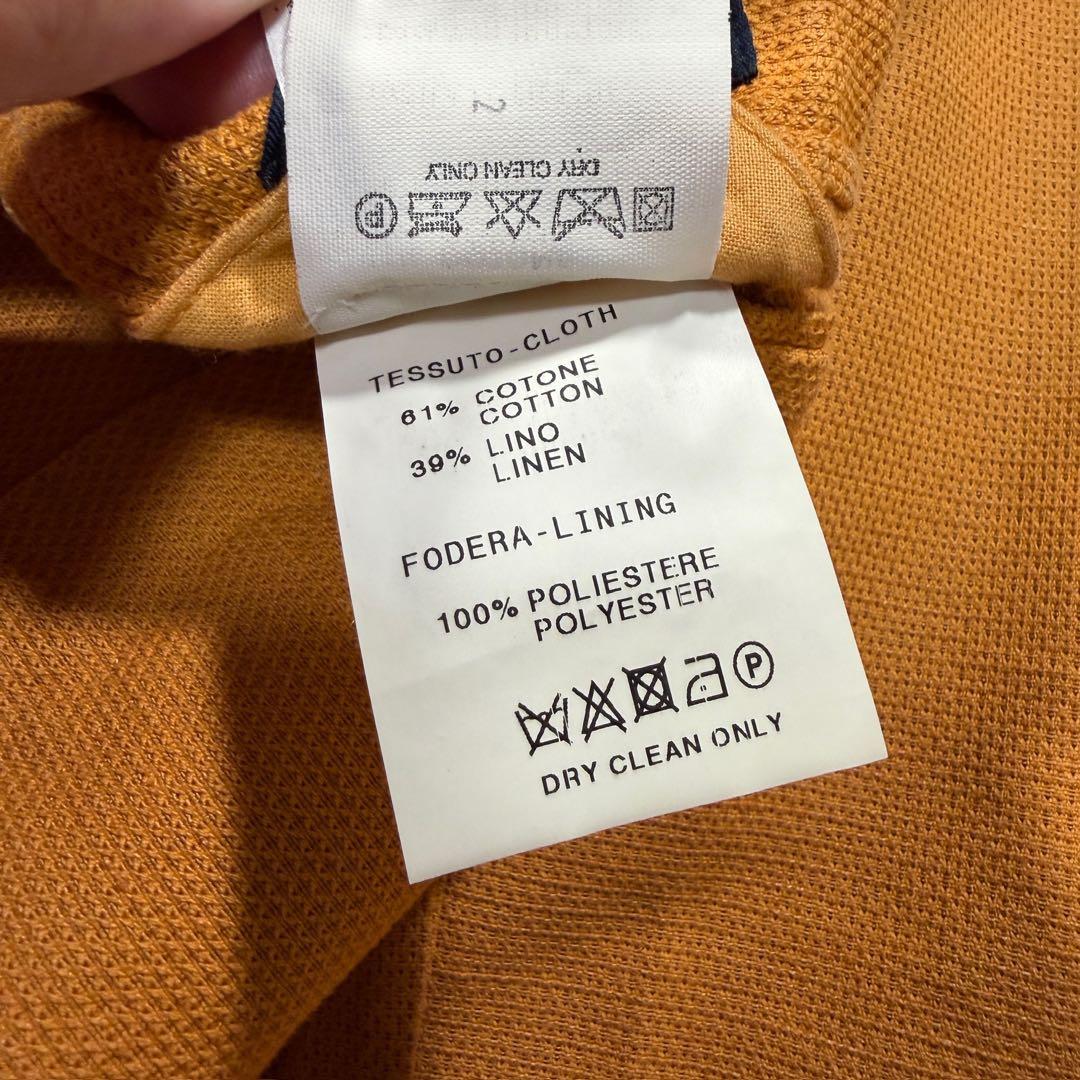 ラルディーニ　テーラードジャケット コットンリネン　イエロー　42