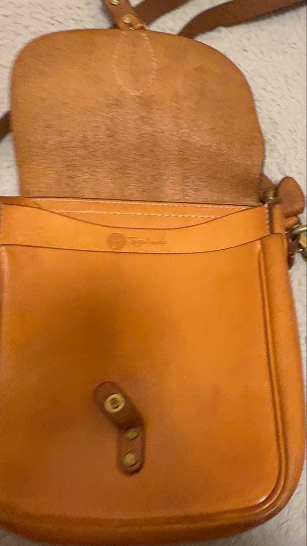 s*3様 天神ワークス　レザーショルダーバッグ タン