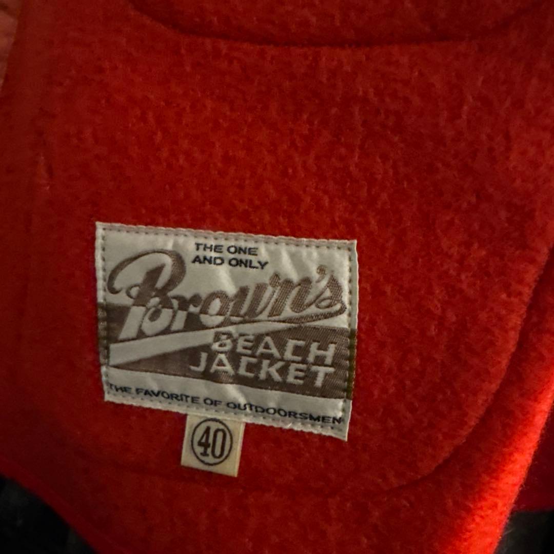 新品　YAMANE BROWN'S BEACH JACKET 赤ベスト