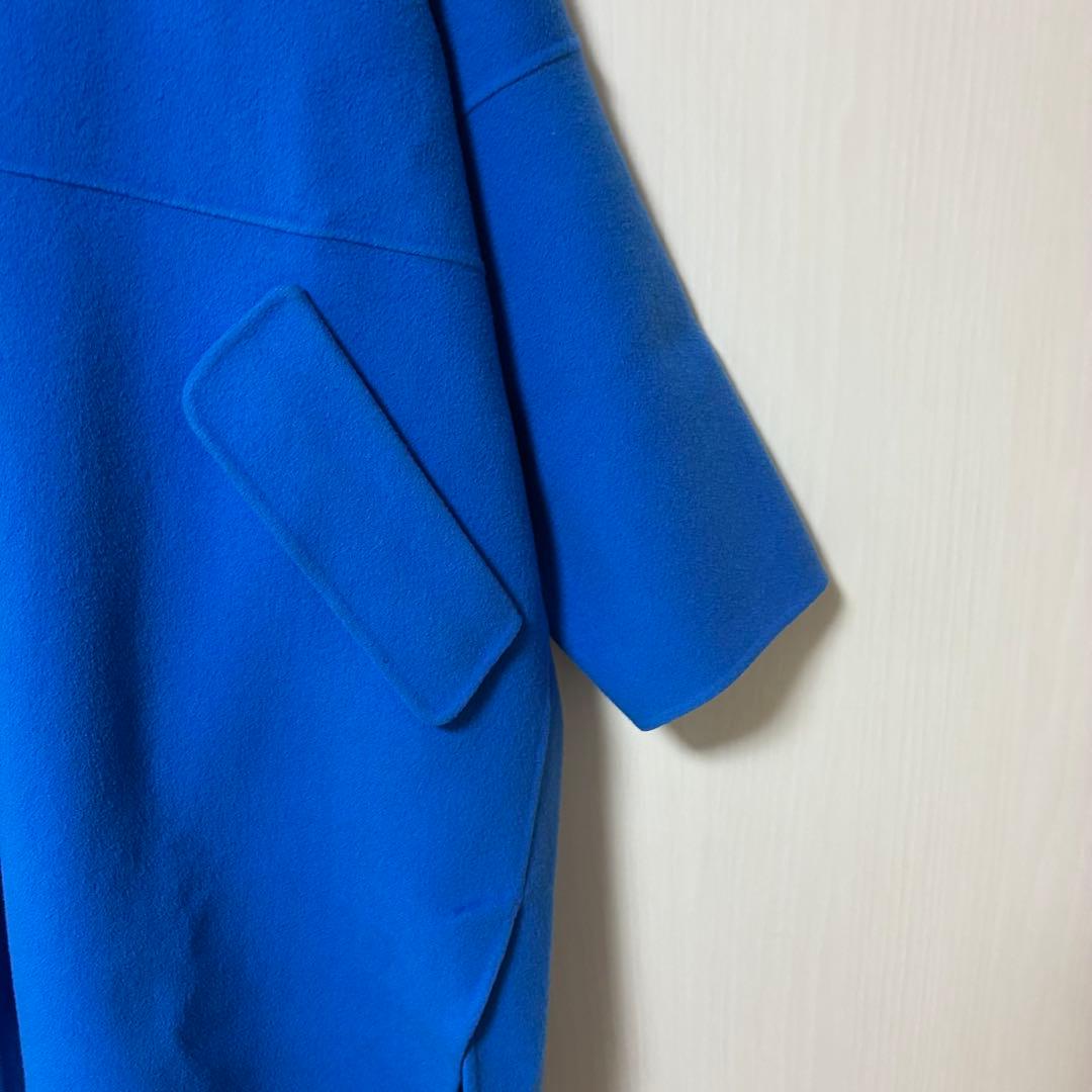 ルシェルブルー Hooded Over Coat 青