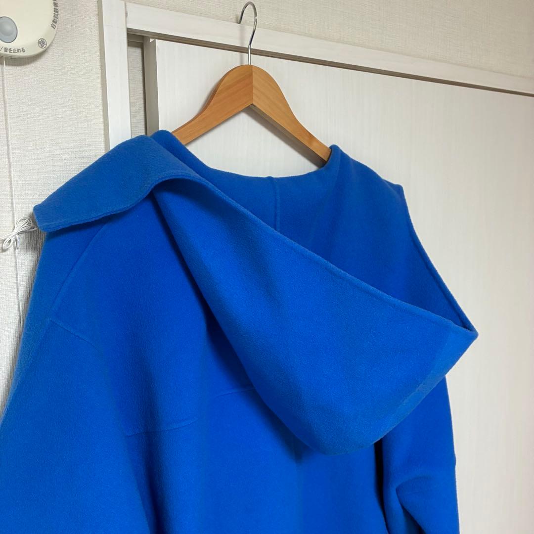 ルシェルブルー Hooded Over Coat 青