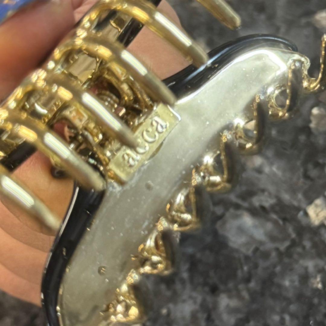 acca ブラックゴールド ヘアクリップ 約7cm