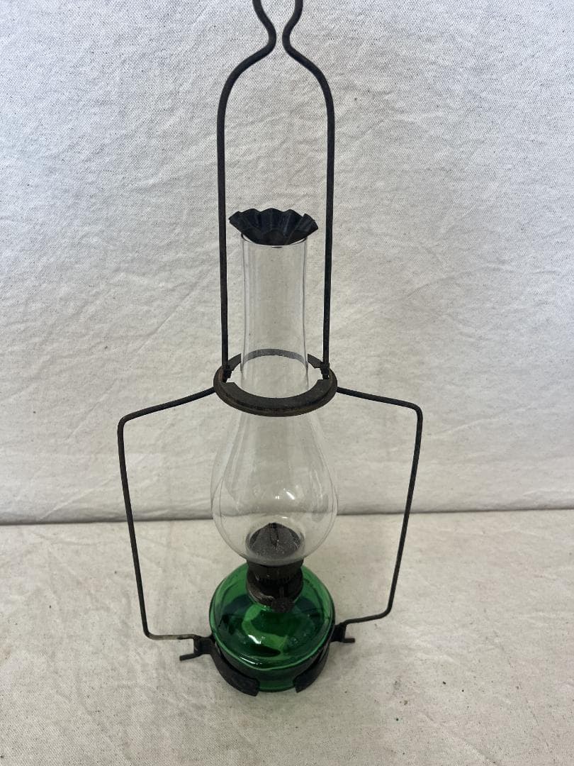 レトロ【オイルランプ】 北一硝子？ヴィンテージランプ