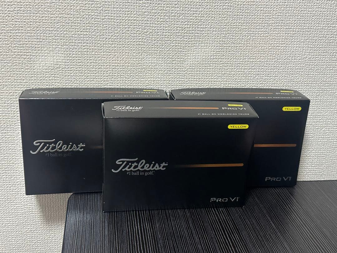 Titleist Pro V1 イエローゴルフボール 3ダース