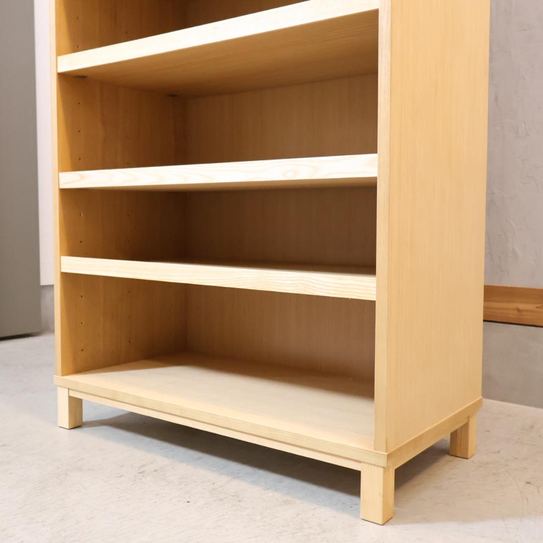 無印良品 MUJI タモ材 木製収納 本棚 書棚 7段 ブックシェルフ 収納