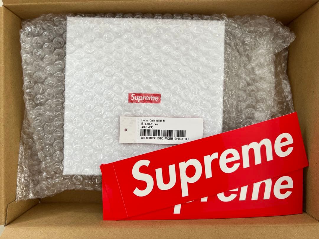 小物 Supreme Leather Chain Wallet black