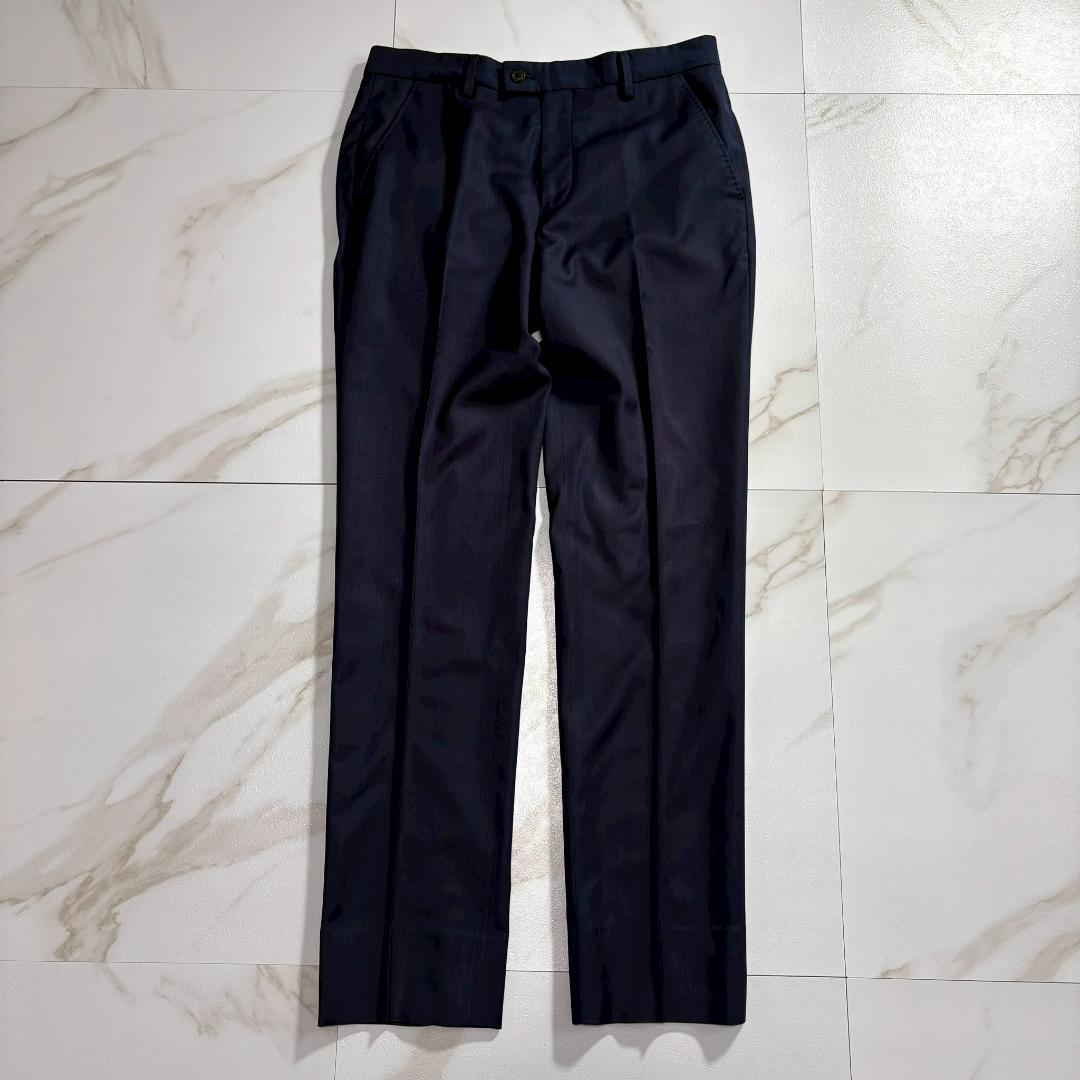 【美品】ポールスミス 裏地地図柄 スーツ 背抜き ストライプ チェルッティ