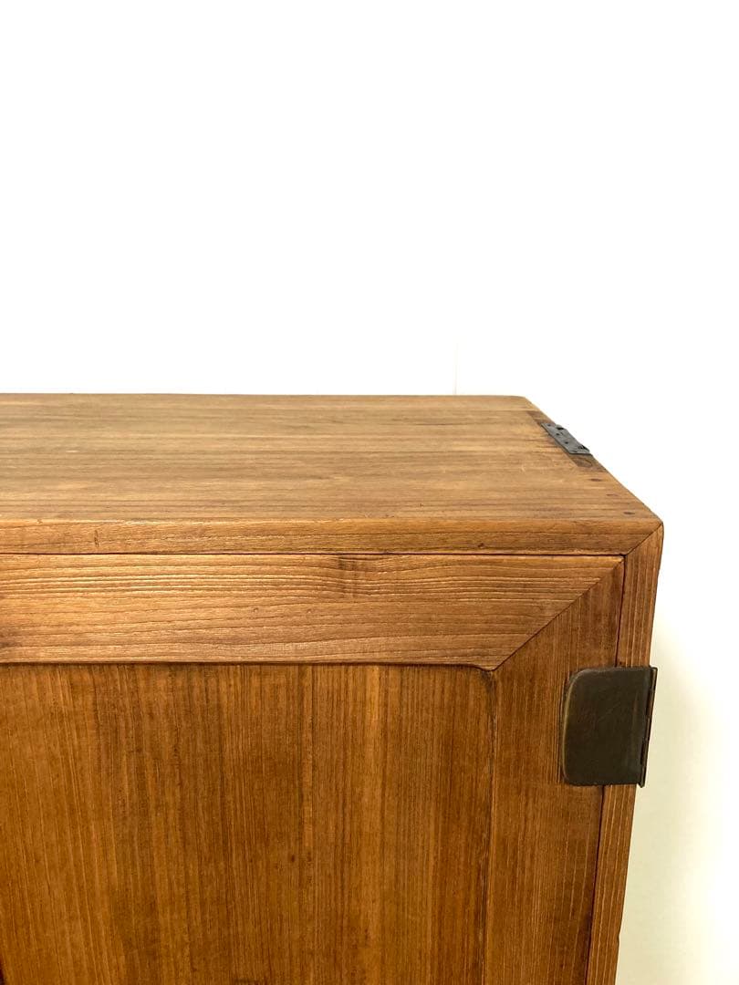 【メンテ込】アンティークのキャビネット　引出し6杯　総桐　木脚付