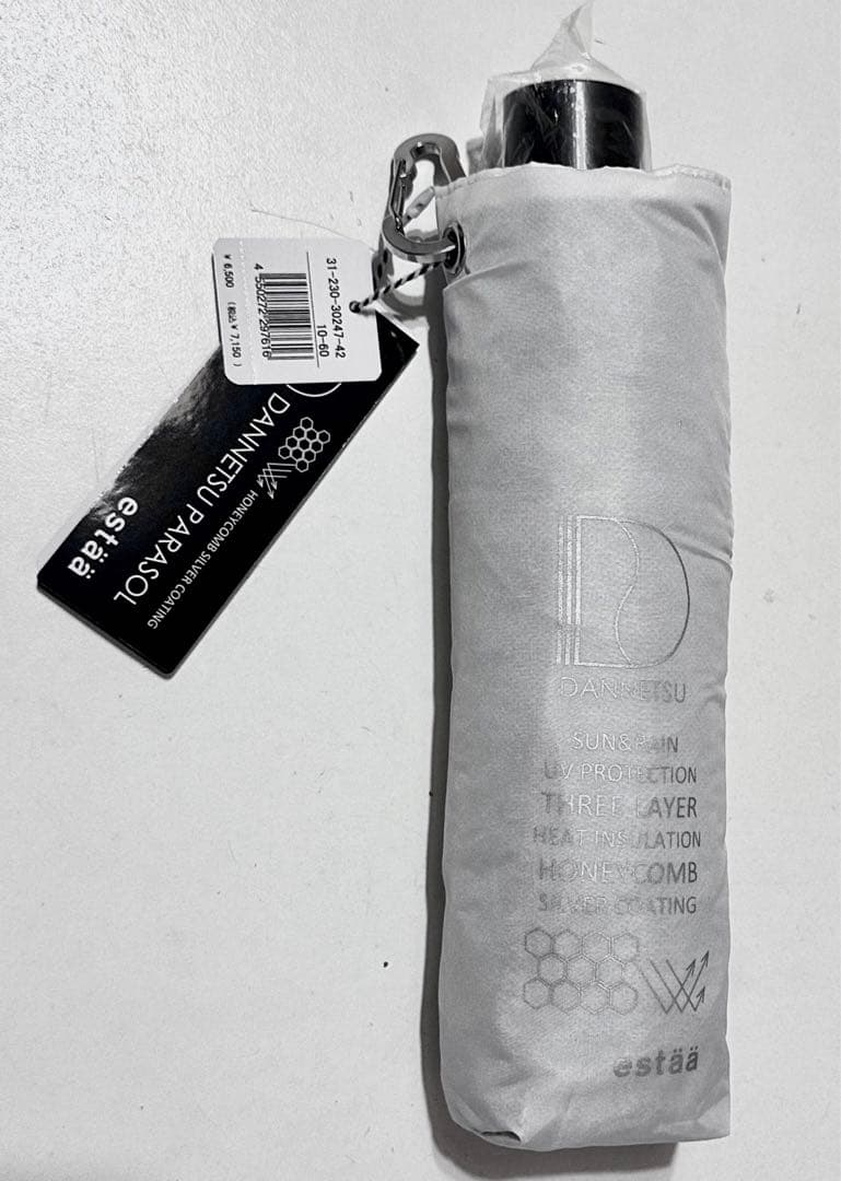 【estaa】ハニカム断熱パラソル 60㎝ 折りたたみ傘晴雨兼用 一級遮光 UV