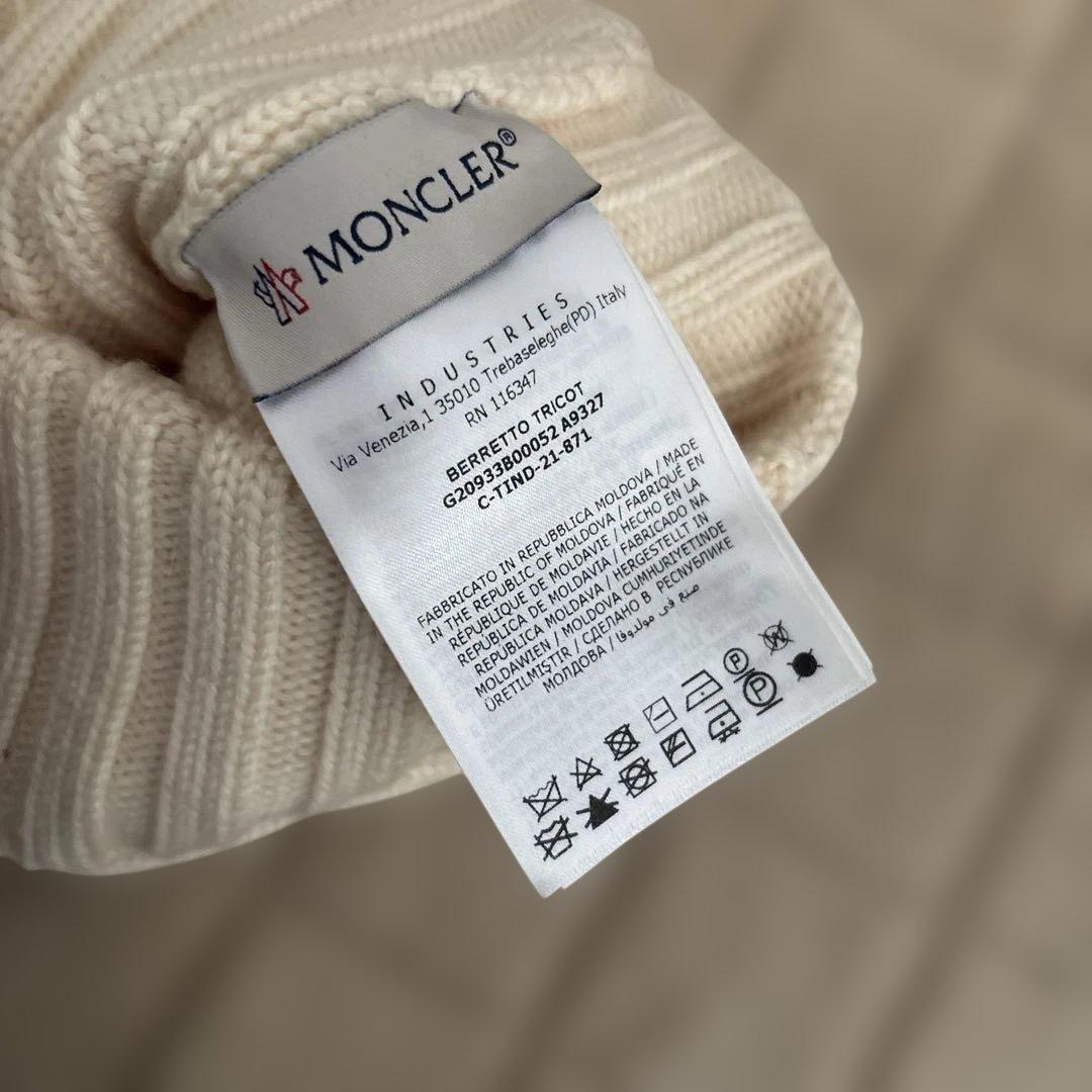 MONCLER アイボリー ニット帽