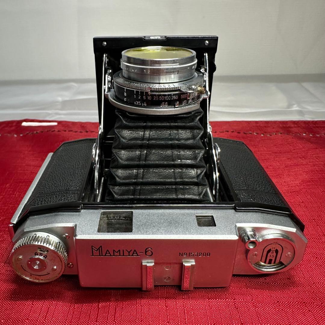 希少品 牛革ケース付 MAMIYA 6 マミヤ 6 スプリングカメラ 蛇腹カメラ