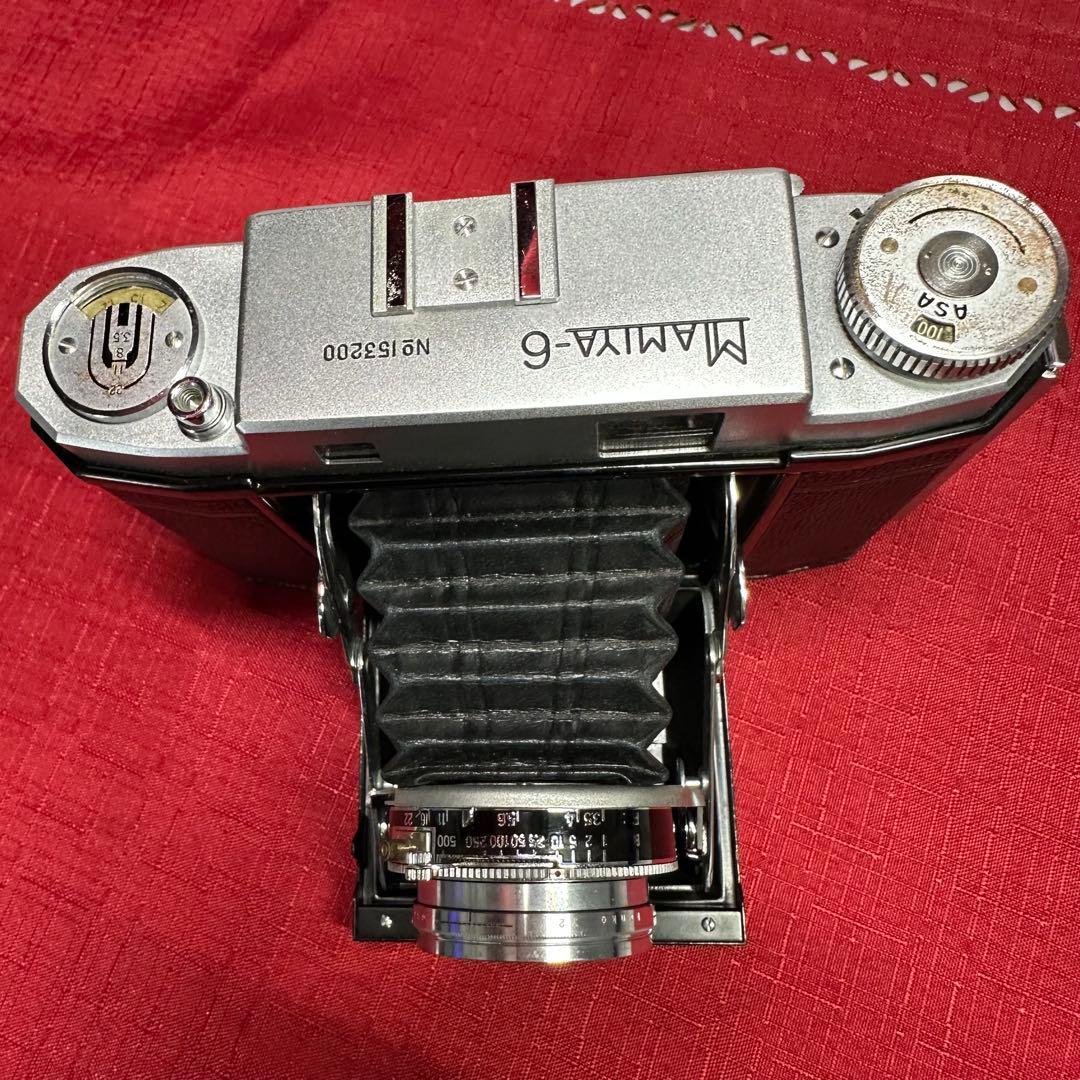希少品 牛革ケース付 MAMIYA 6 マミヤ 6 スプリングカメラ 蛇腹カメラ