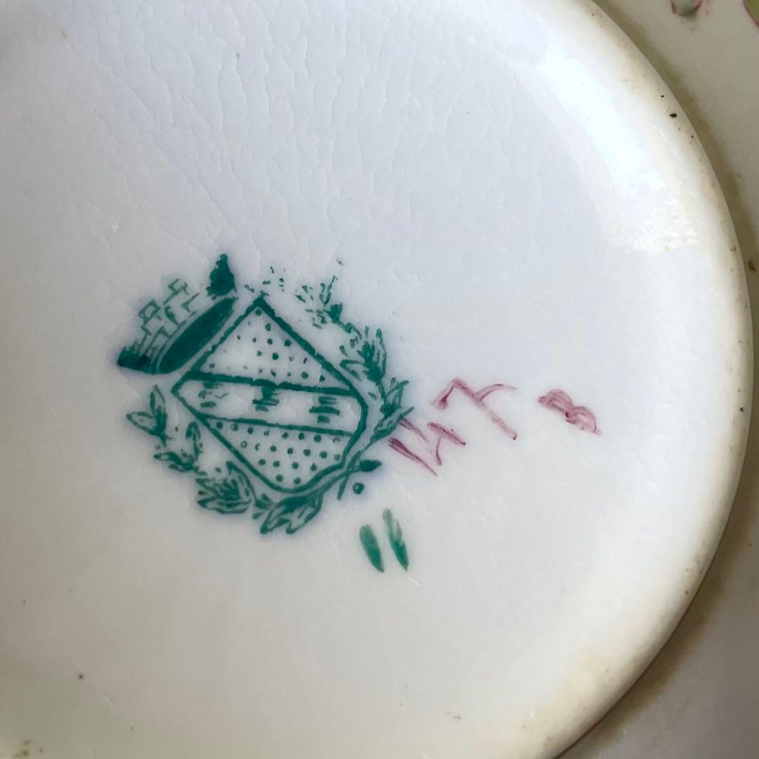 【レア】サルグミンヌミントン　ショコラカップ　緑　C&S フランスアンティーク