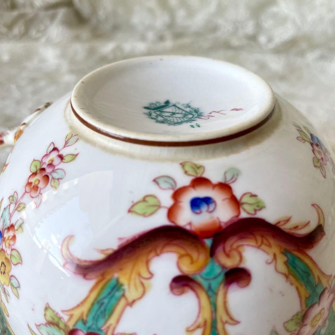 【レア】サルグミンヌミントン　ショコラカップ　緑　C&S フランスアンティーク