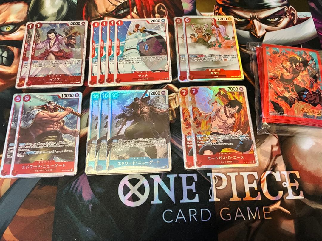 赤青エースデッキ リーダーパラレル スリーブ 入れ替えパーツ付き