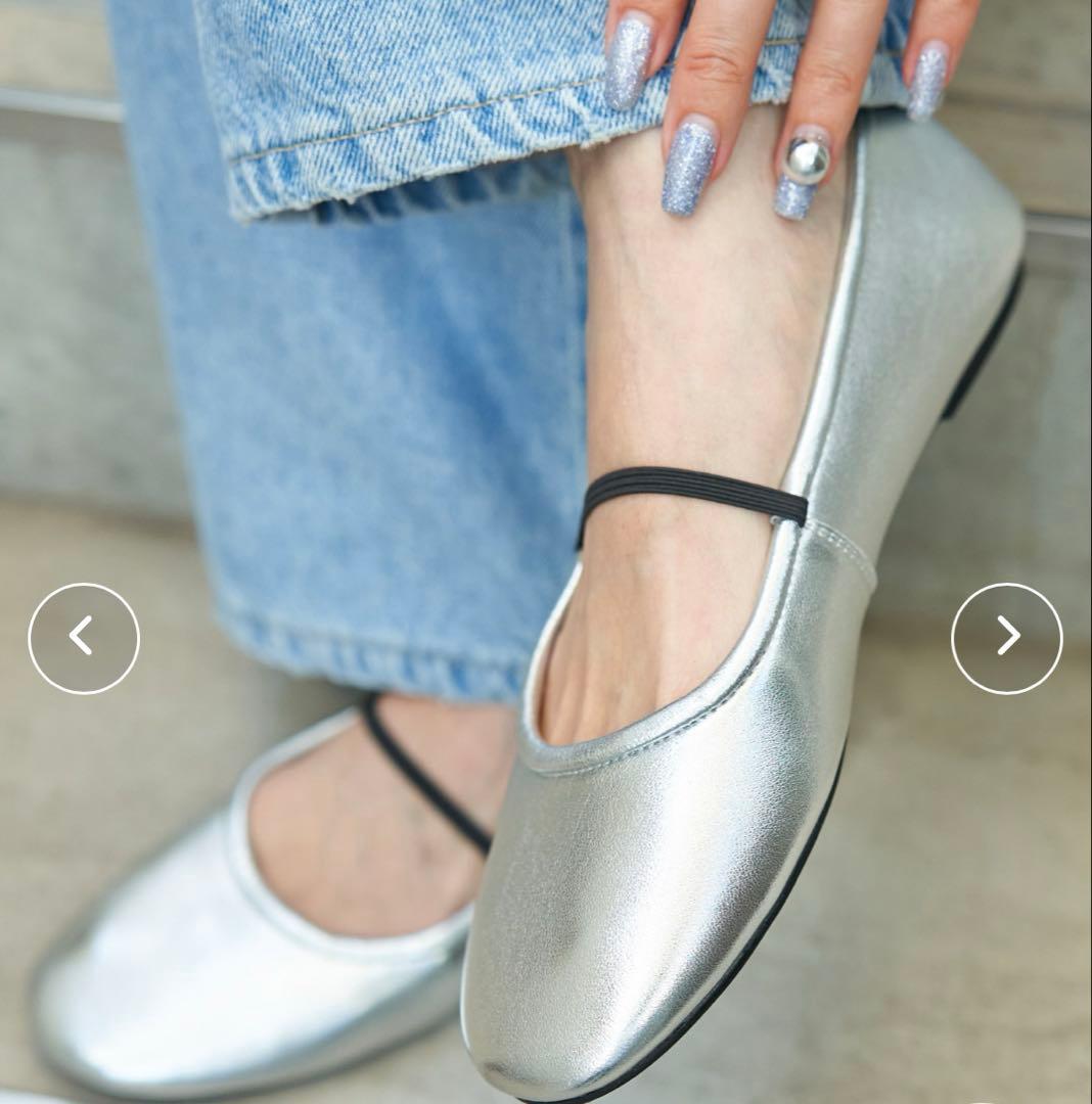 REMME レメ　ゴムストラップフラットシューズ　38