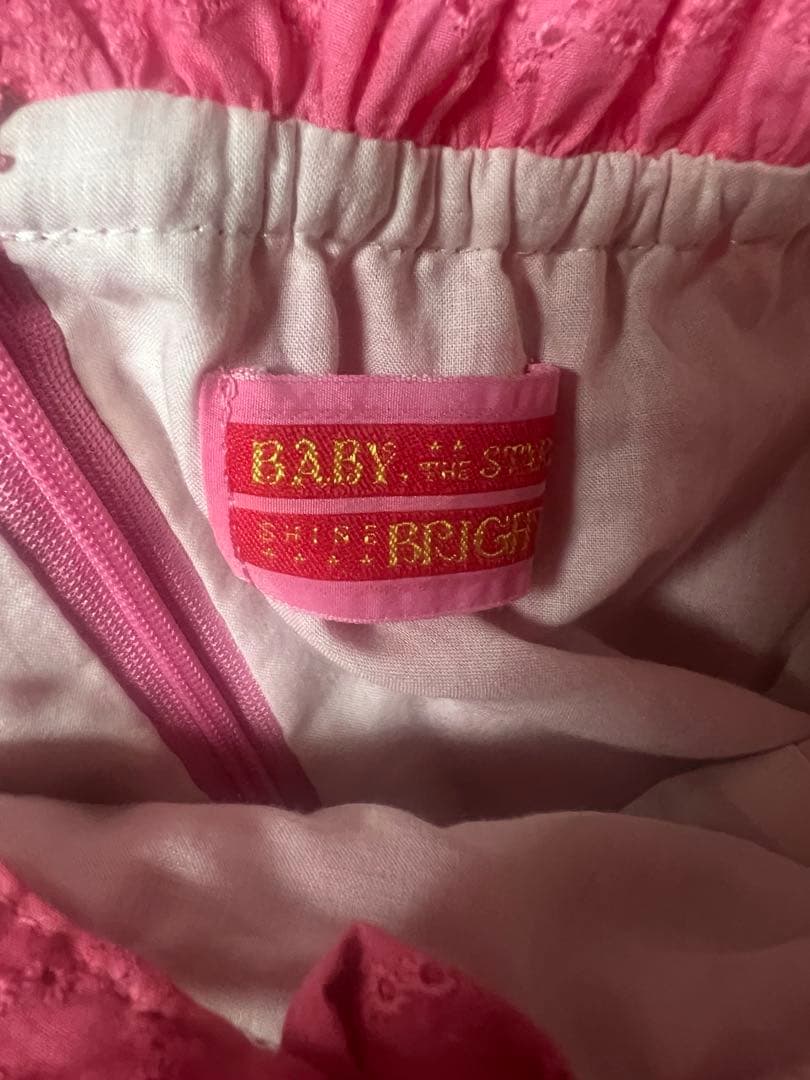BABY♡マシェリワンピース♡カチューシャセット(チェリーピンク)日本製