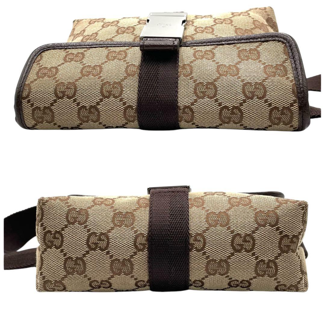 美品✨GUCCI グッチ GGキャンバス ウエストポーチボディバッグ