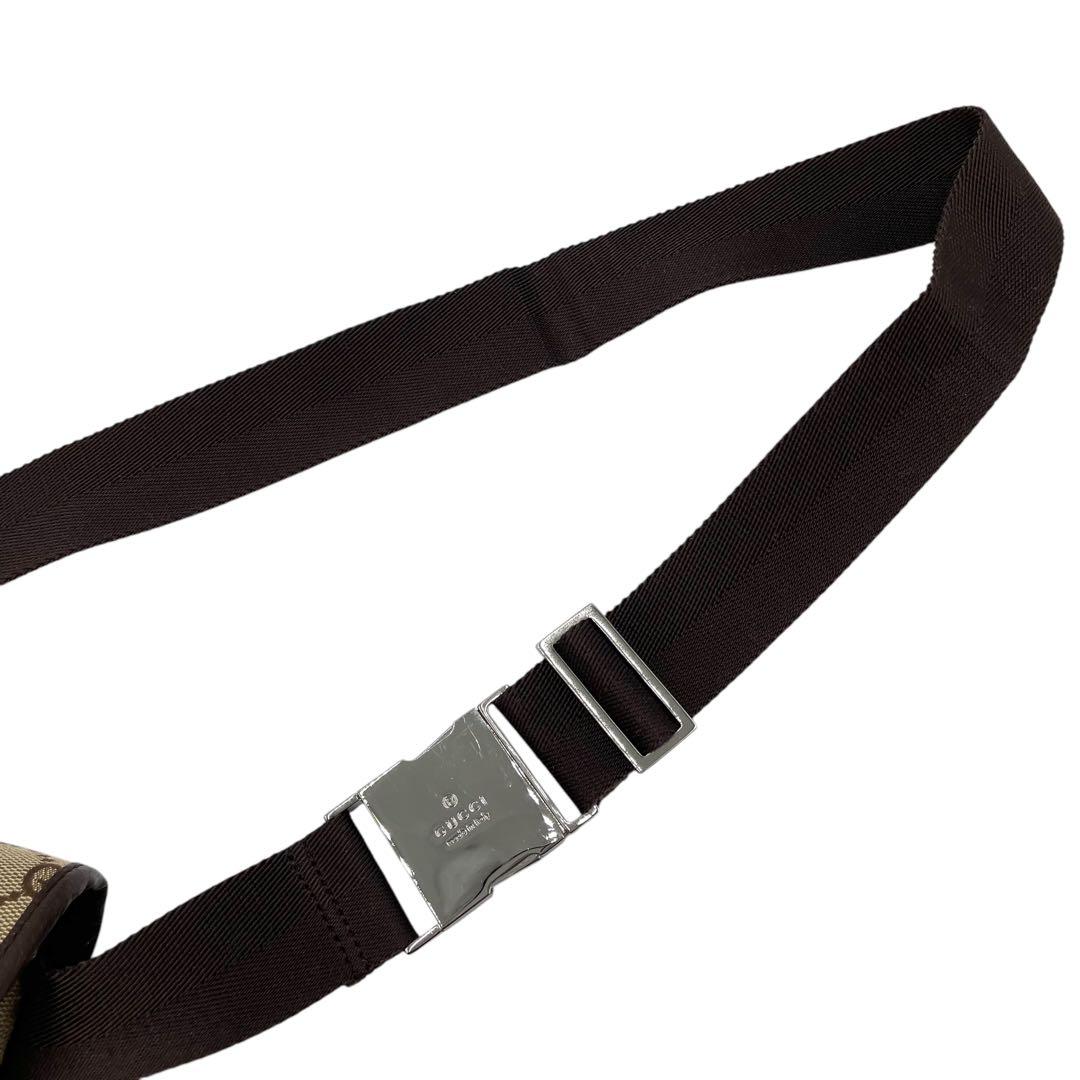 美品✨GUCCI グッチ GGキャンバス ウエストポーチボディバッグ