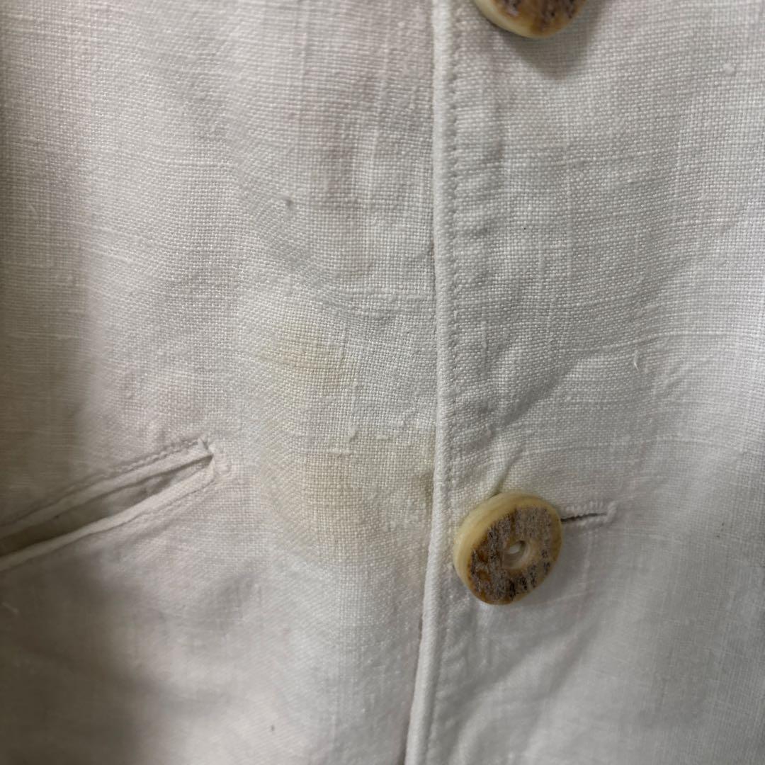50s 60s ビンテージ アンティーク リネン ジャケット レア ユーロ