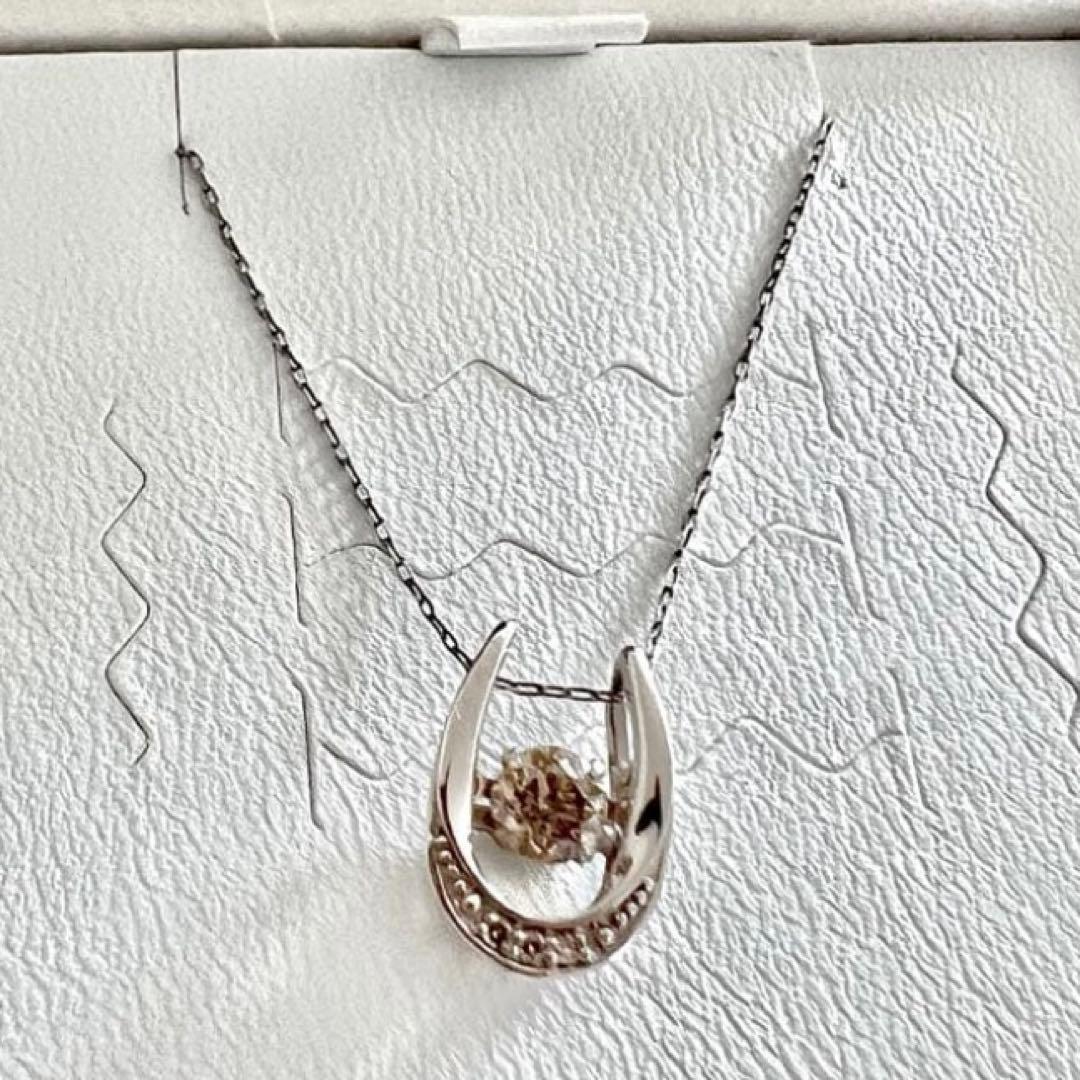 日本発★ Crossfor ダイヤモンドネックレス0.3ct ダンシングストーン