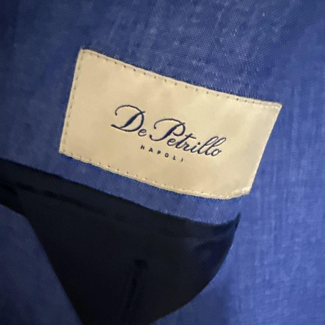 デペトリロ　ブルー　リネン　ジャケット　48 夏用