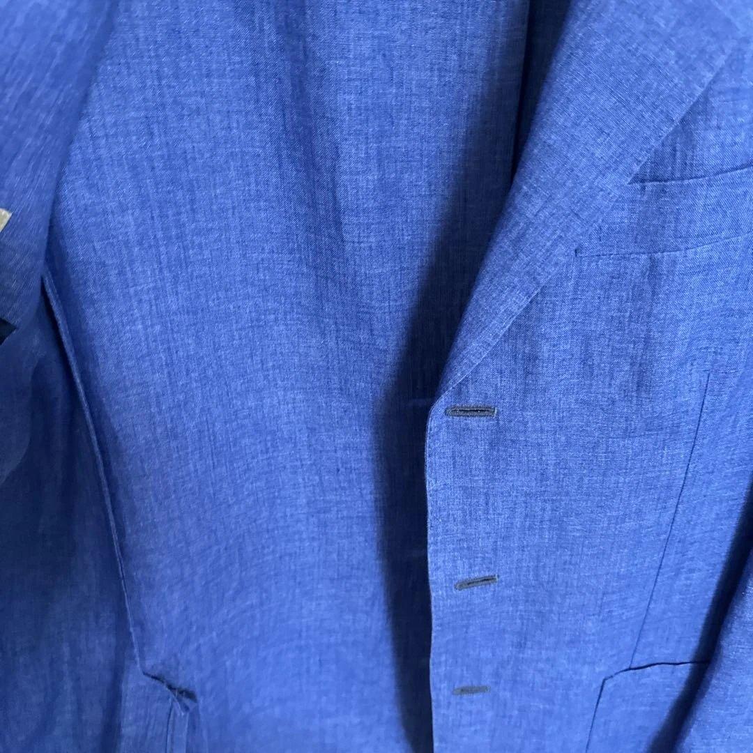 デペトリロ　ブルー　リネン　ジャケット　48 夏用