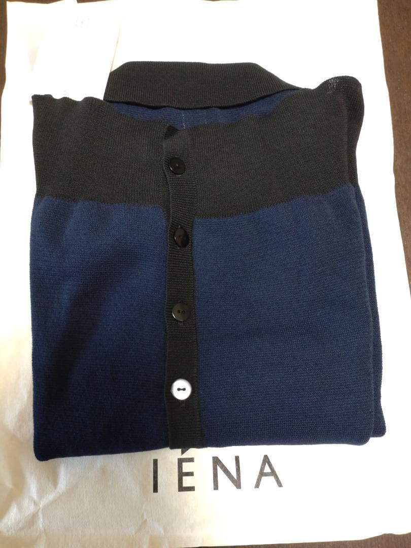 【自宅試着のみ】イエナIENA Bポロシャツニット ネイビー